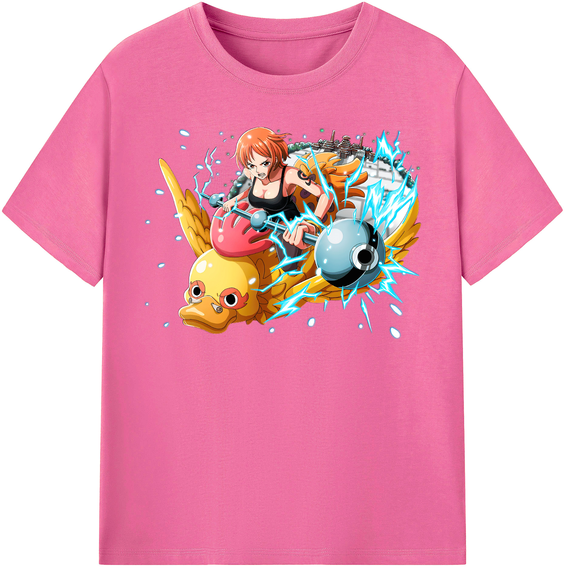 （画像用） ワンピース ナミ ONE PIECE Nami レディースカジュアルプリントTシャツ（綿100％）
